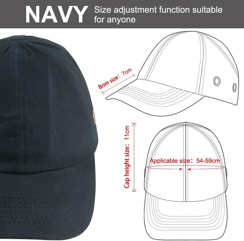 GREEN DEVIL Safety Bump Cap Baseball Hat Style Lightweight Head Protection Cap Hard Hat for Men Women (Classic Navy) - Image 5